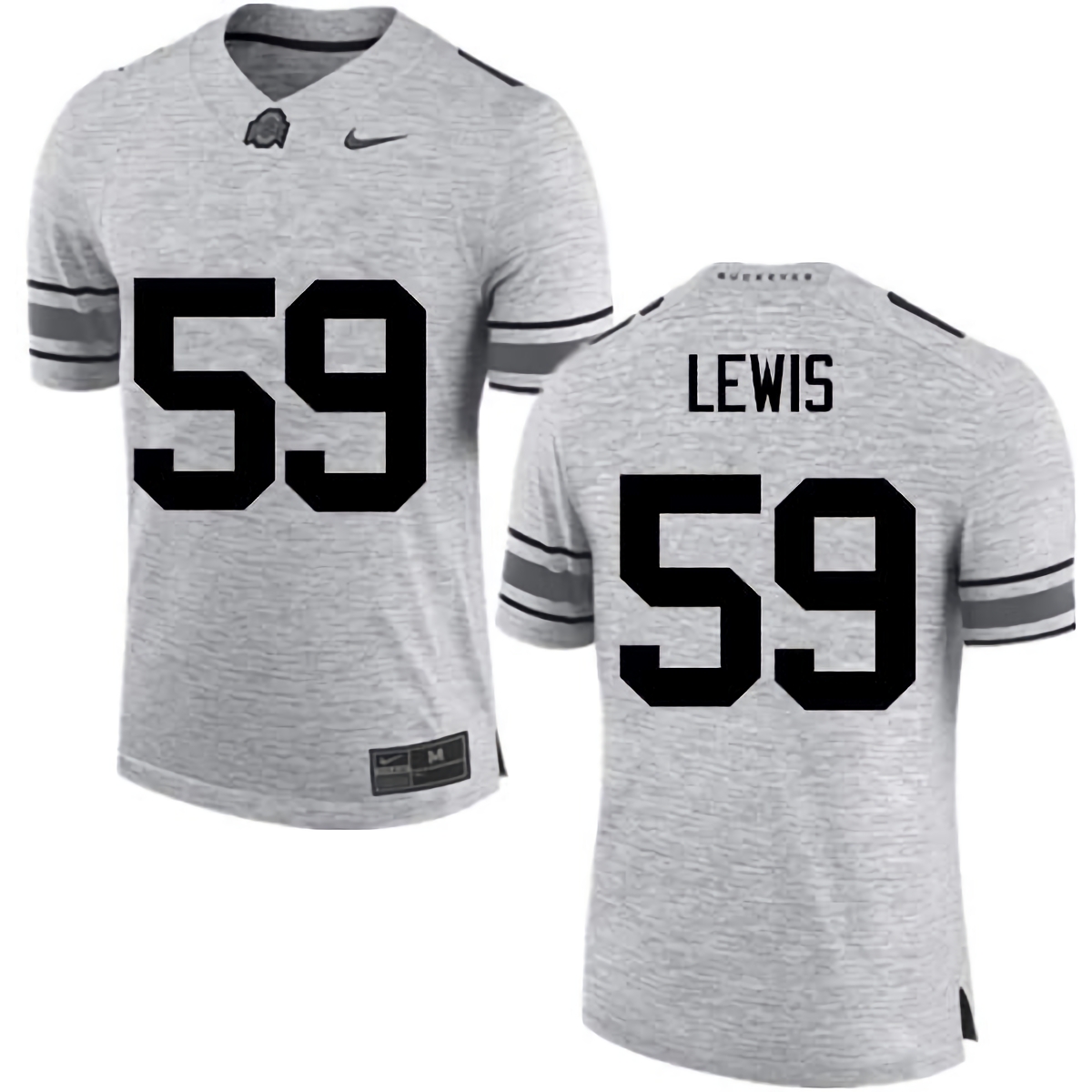 Tyquan Lewis Ohio State Buckeyes Men's NCAA #59 Nike Gray College Stitched Football Jersey YEG4256FV